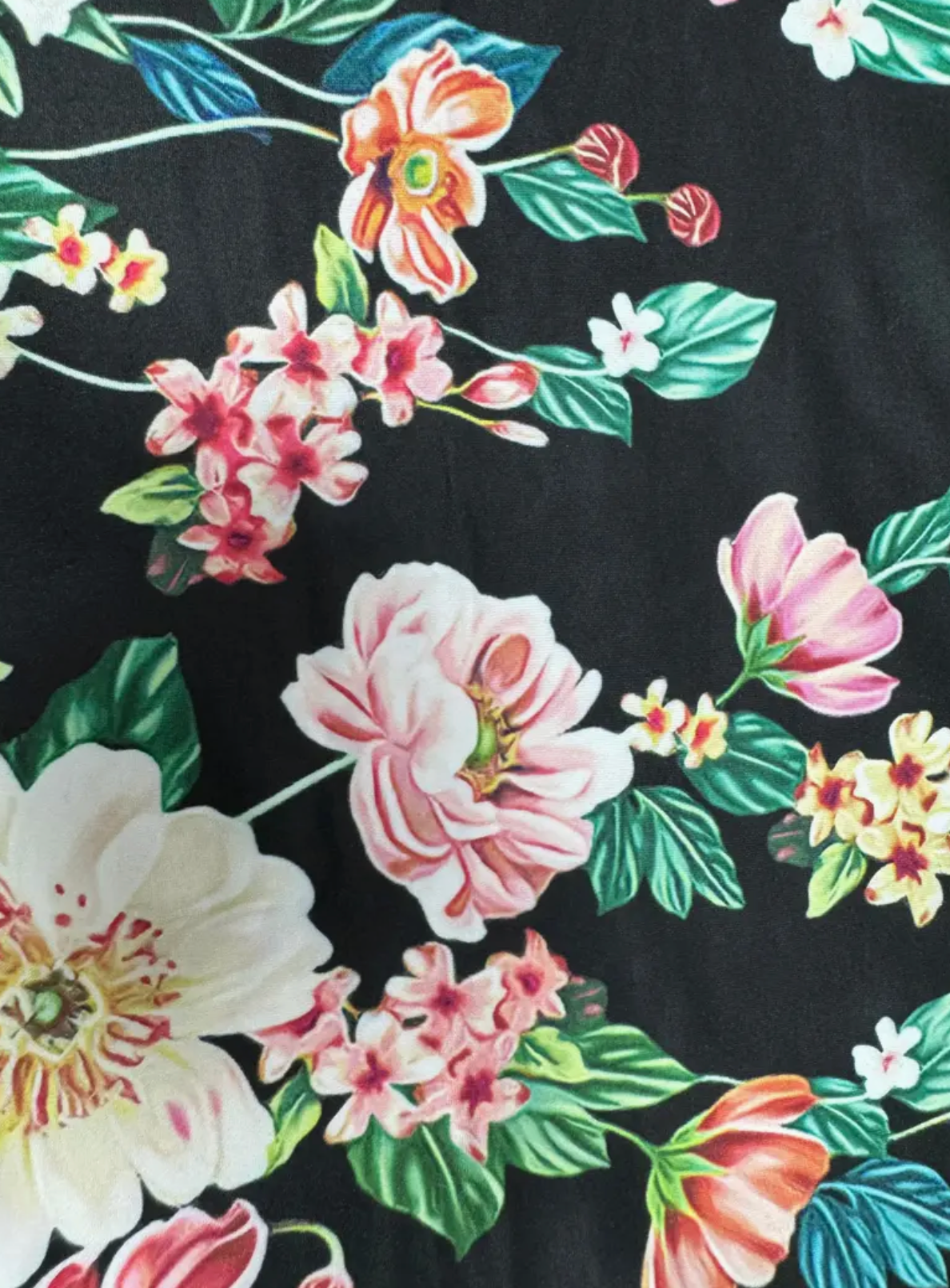 VNECK BELL SLV FLORAL DRESS