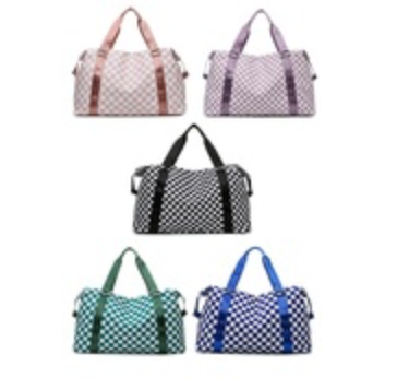 CHECKERED DUFFLE BAG