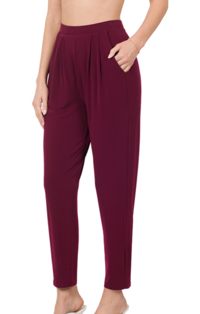 PLEATED  WAIST PANTS