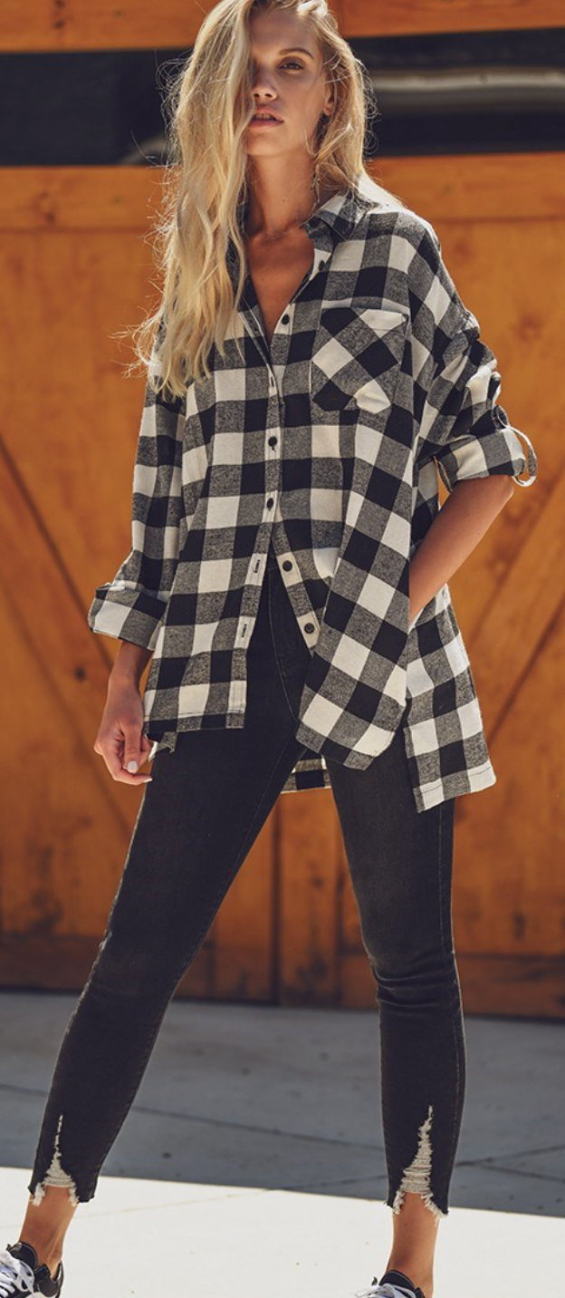 BUFFALO PLAID OVERSIZED