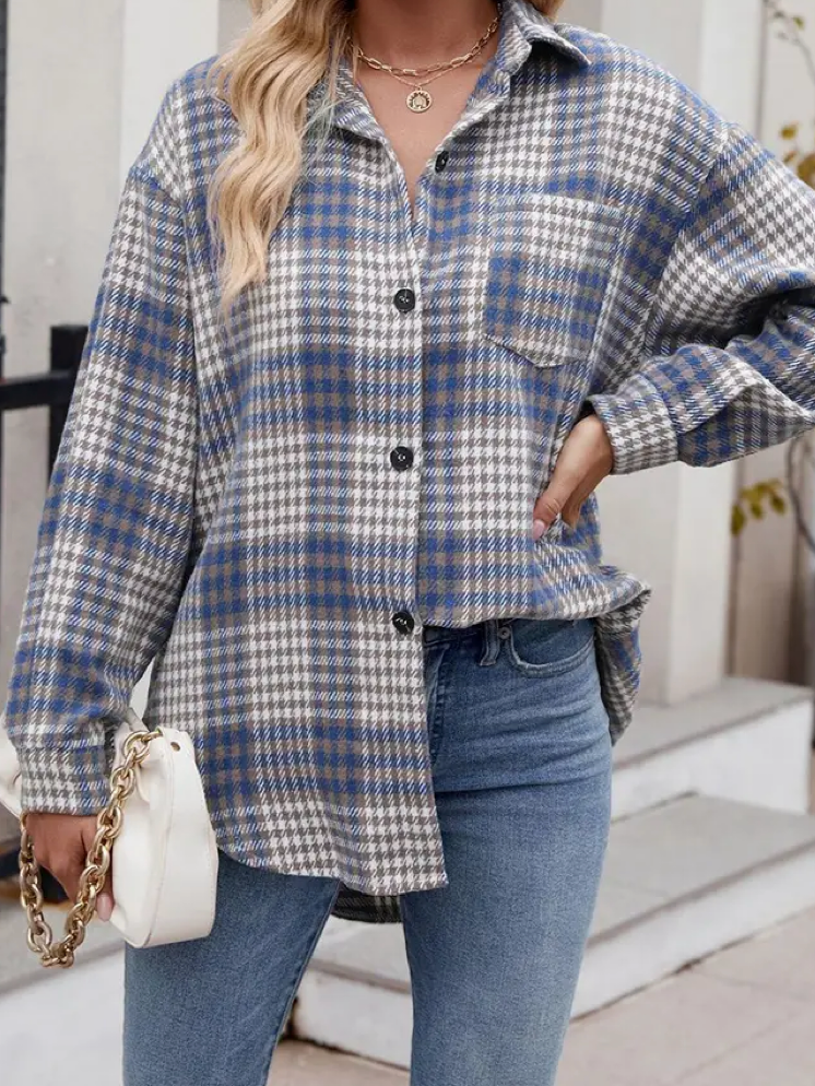 FLANNEL PLAID BUTTON