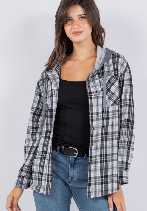 LIGHTWEIGHT SHACKET W/HOOD