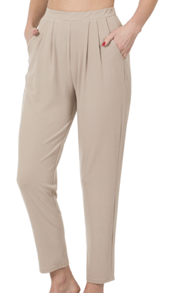 PLEATED  WAIST PANTS