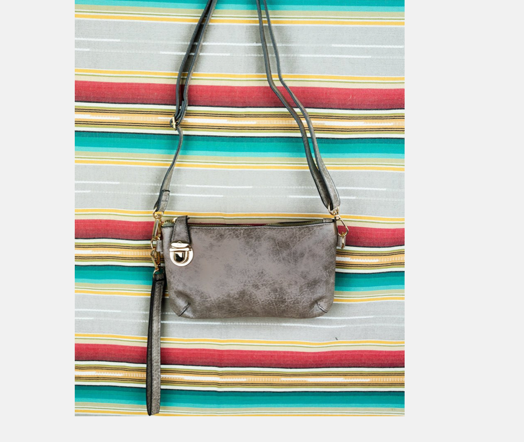 TWIST LOCK CROSSBODY CLUTCH WALLET