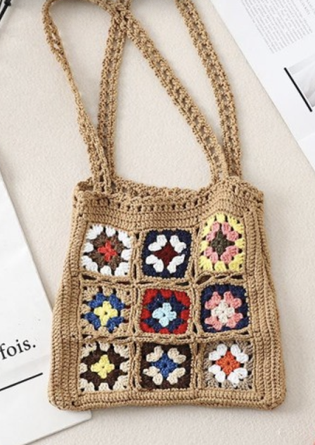 CROCHET GRANNY SQ TOTE