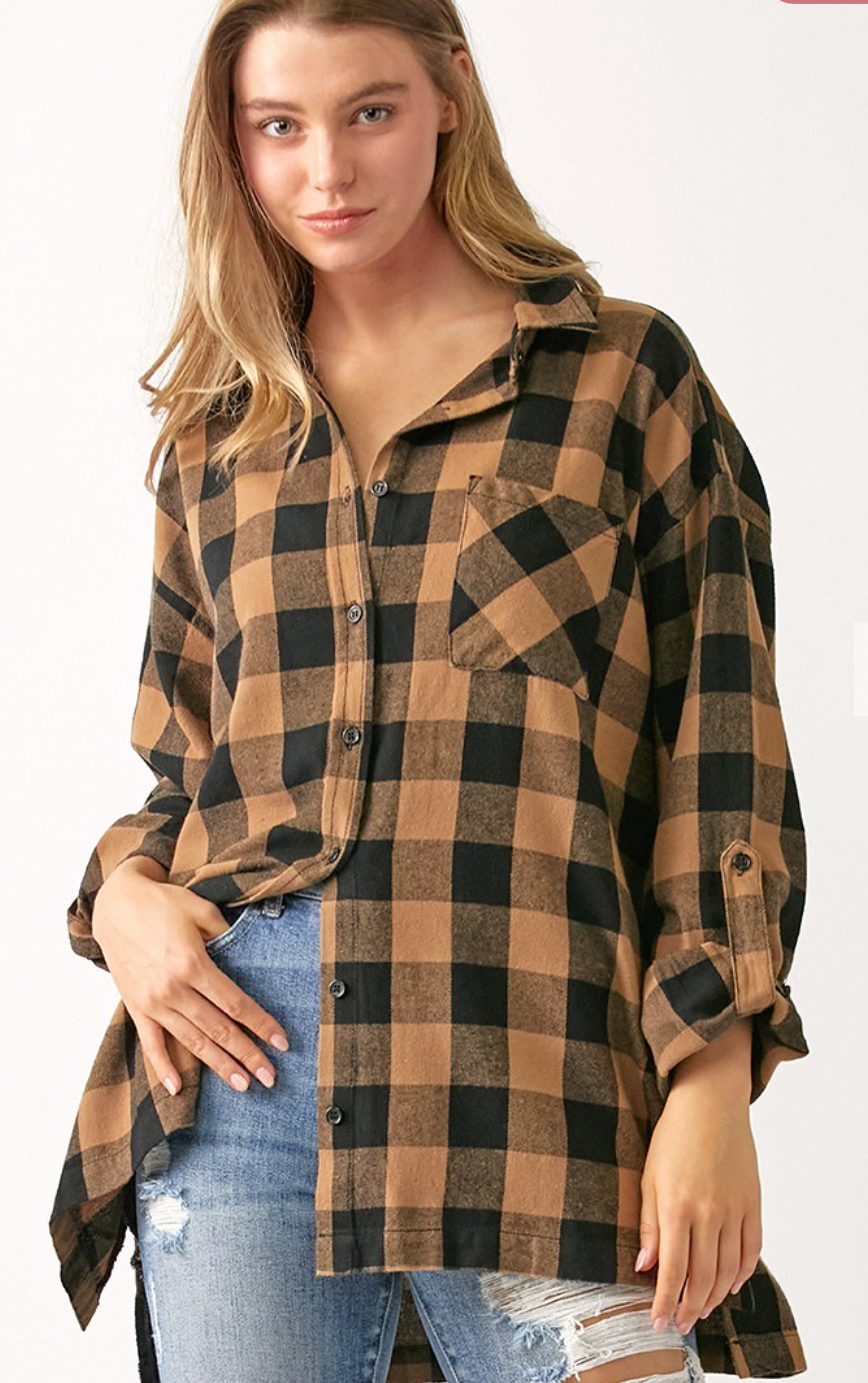 BUFFALO PLAID OVERSIZED