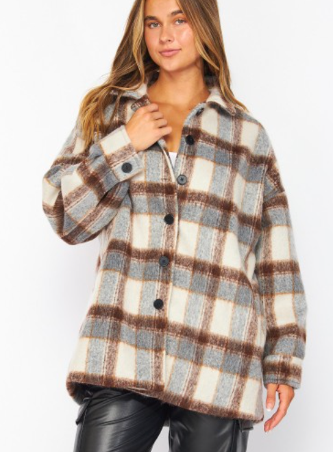 HEAVY FAUX WOOL SHACKET