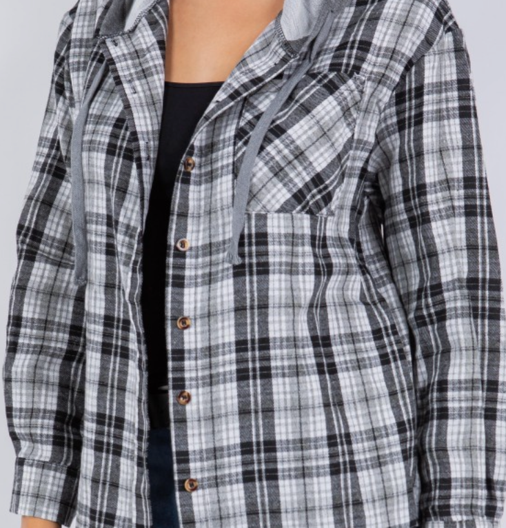 LIGHTWEIGHT SHACKET W/HOOD