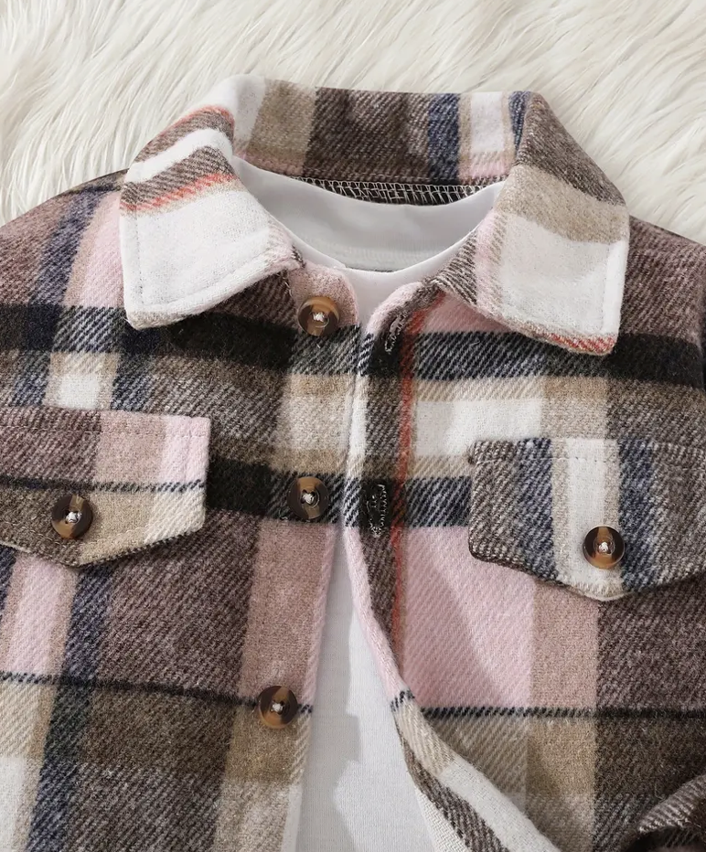 CHILDS PLAID SHACKET