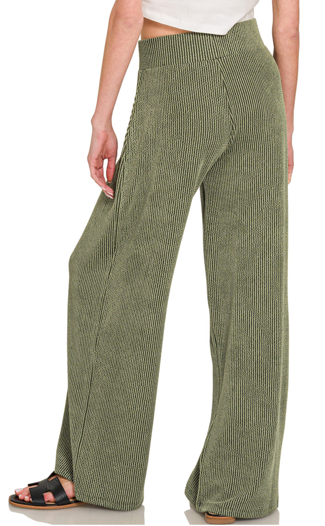 RIBBED S/SLV TOP & PANTS