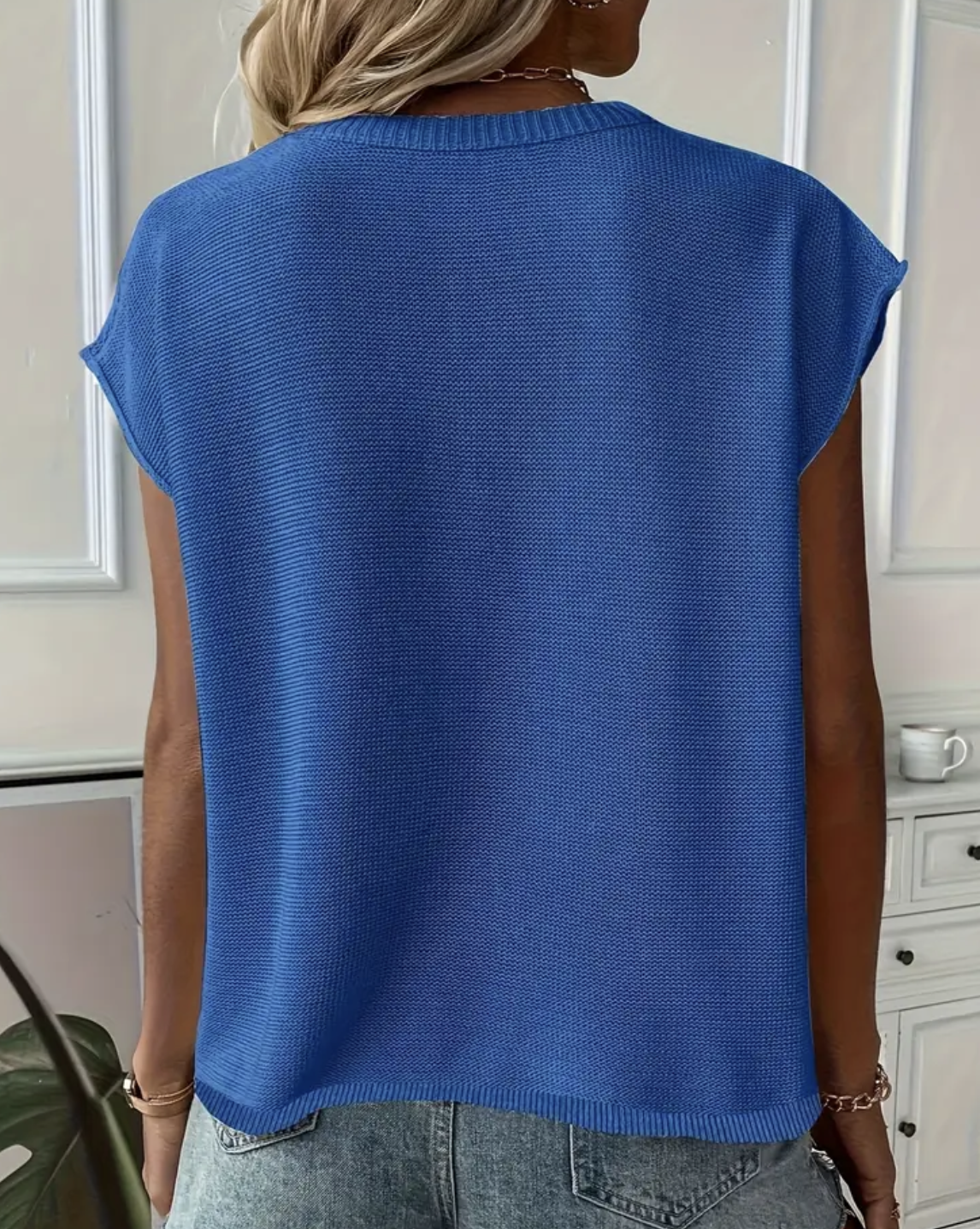 SHEER SWEATER VEST