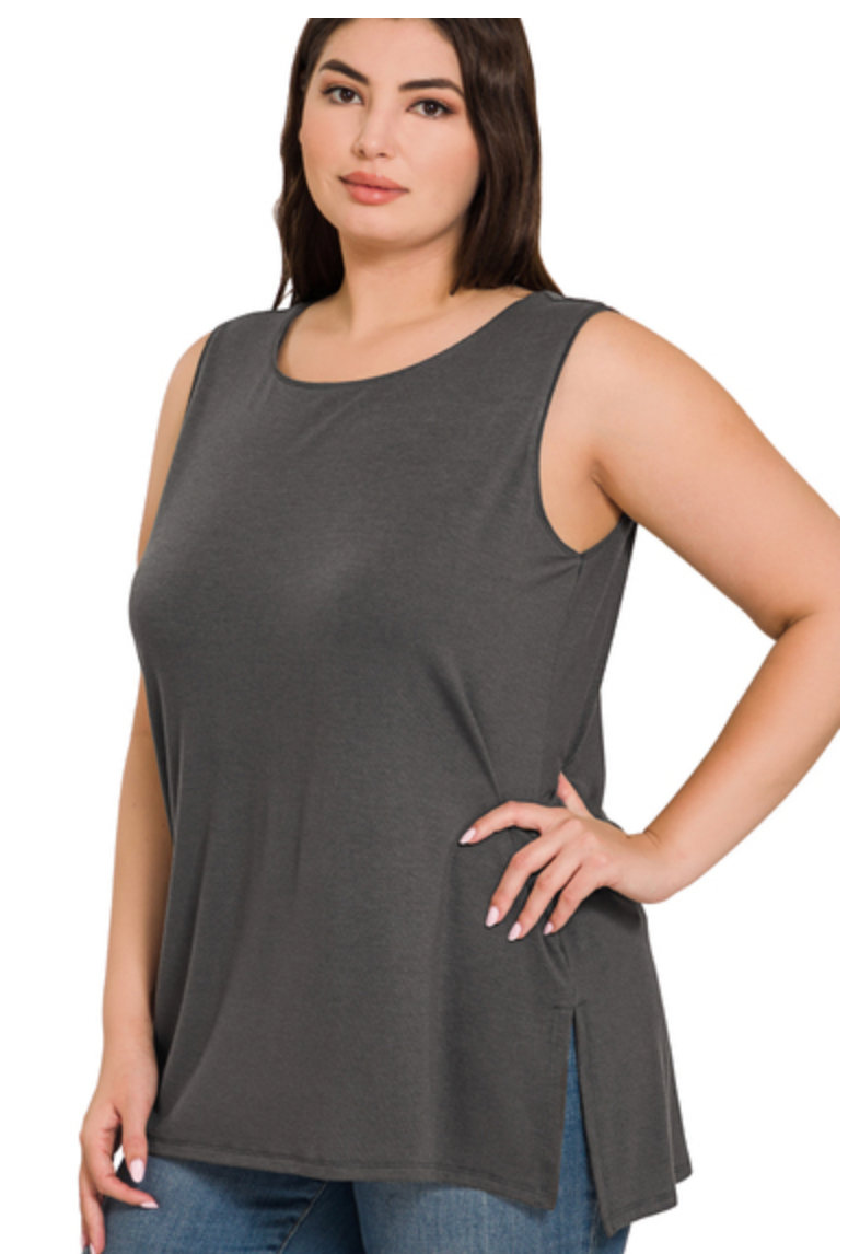 SLEEVELESS ROUND TOP