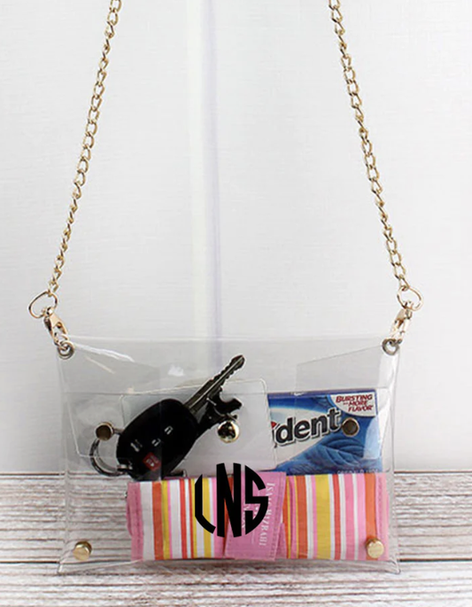 CLEAR CROSSBODY CHAINSTRAP