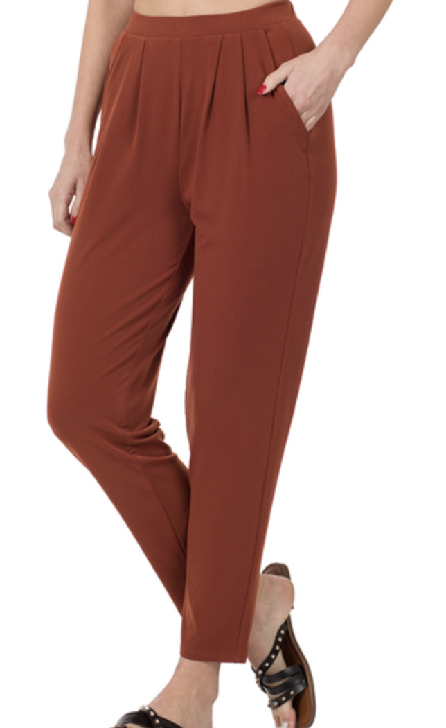 PLEATED  WAIST PANTS