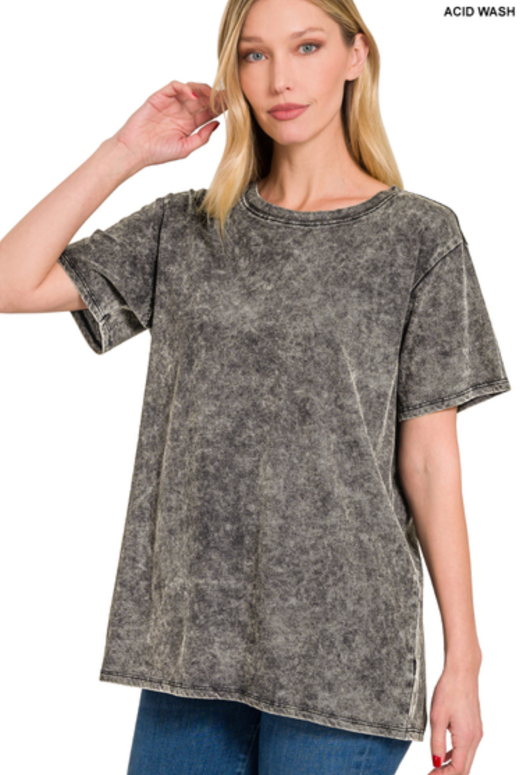 WASHED S/SLV TOP