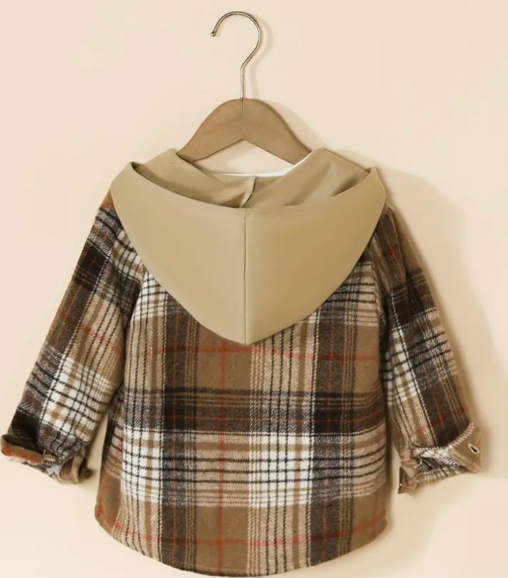 KIDS PLAID HOODIE