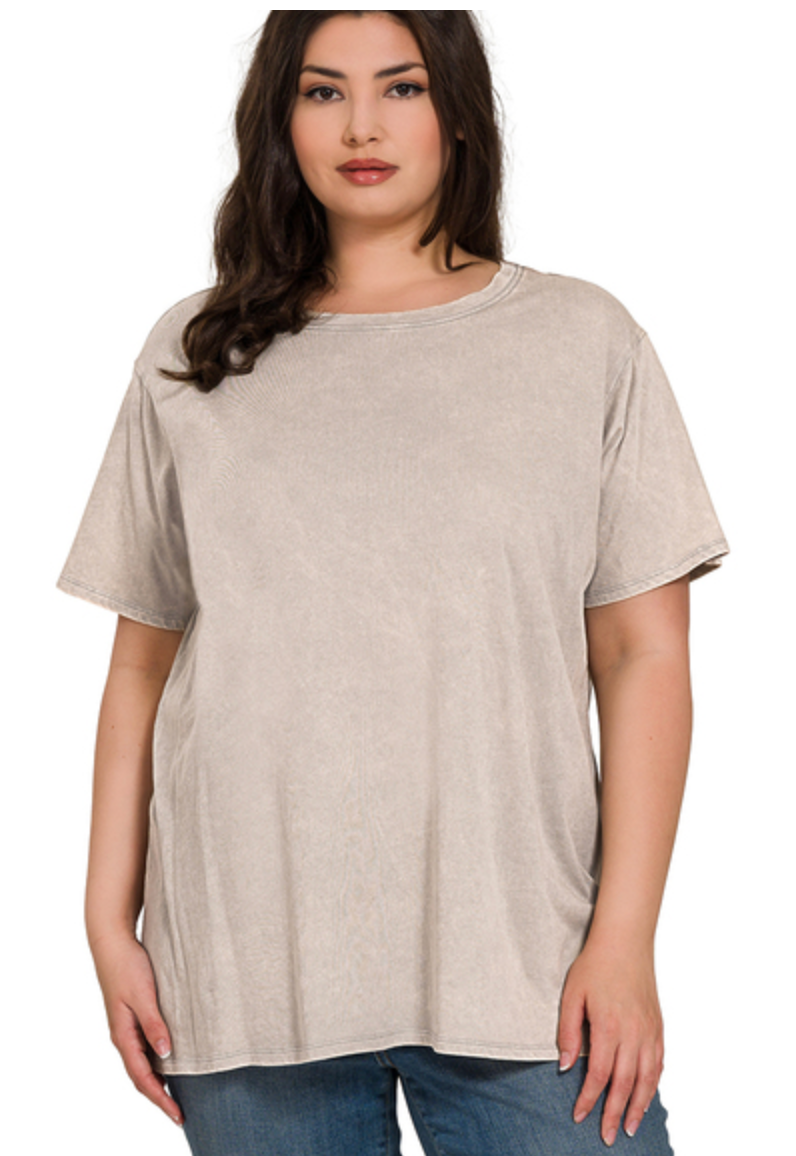 WASHED S/SLV TOP