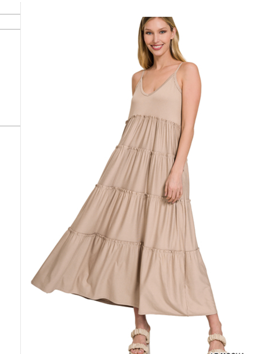 VNECKTIER CAMIMAX DRESS