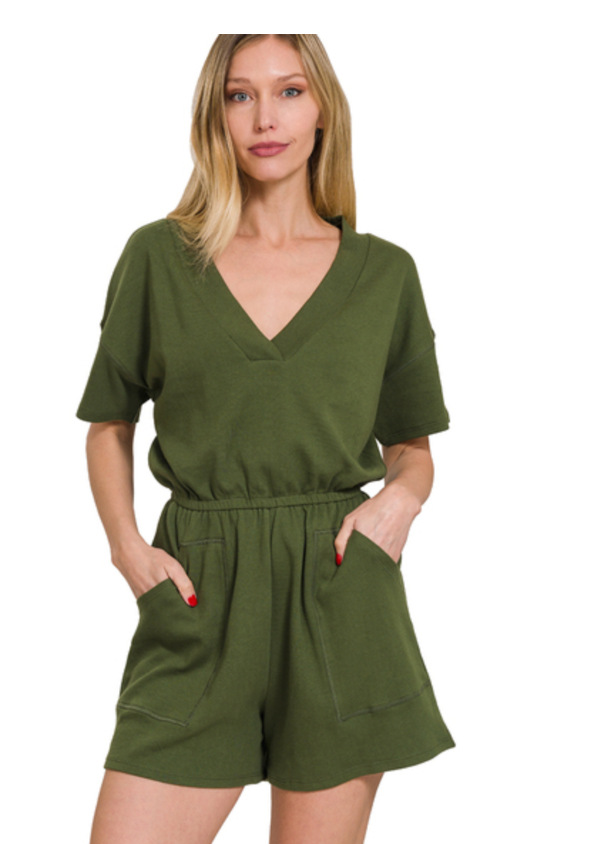 VNCK DROP SHLDR ROMPER