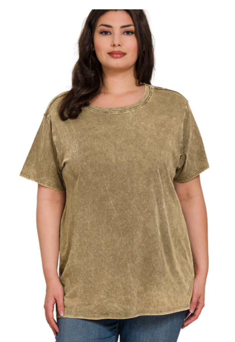 WASHED S/SLV TOP