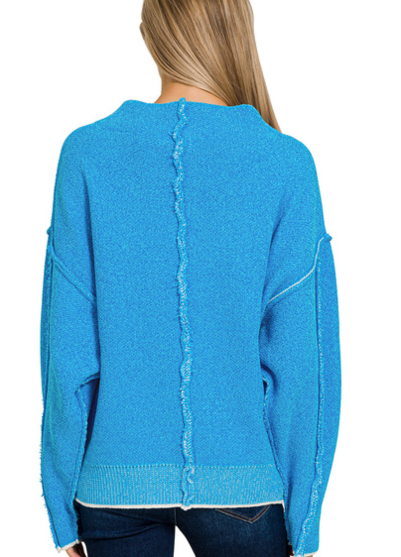 MOCKNECK RAW SEAM