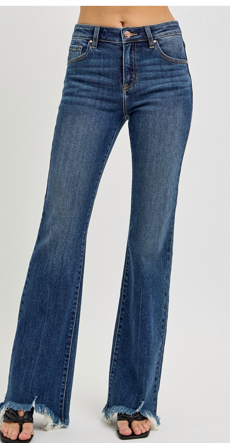 MR FLARE FRAYED HEM