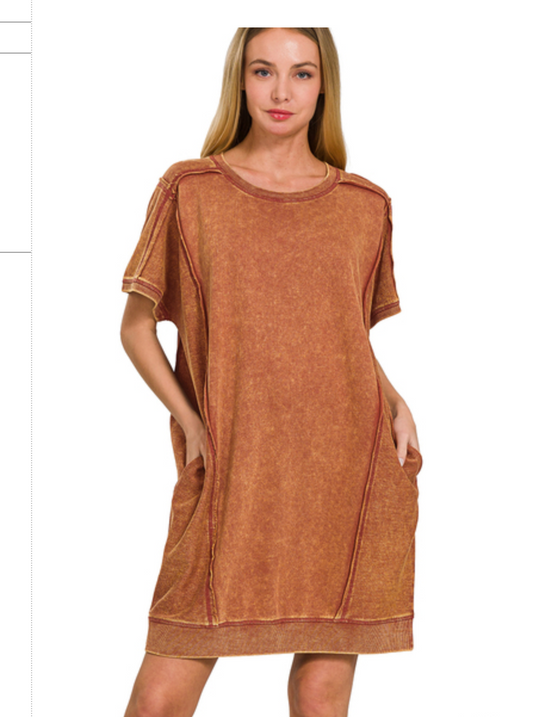 F/TERRY ACID WSH DRESS