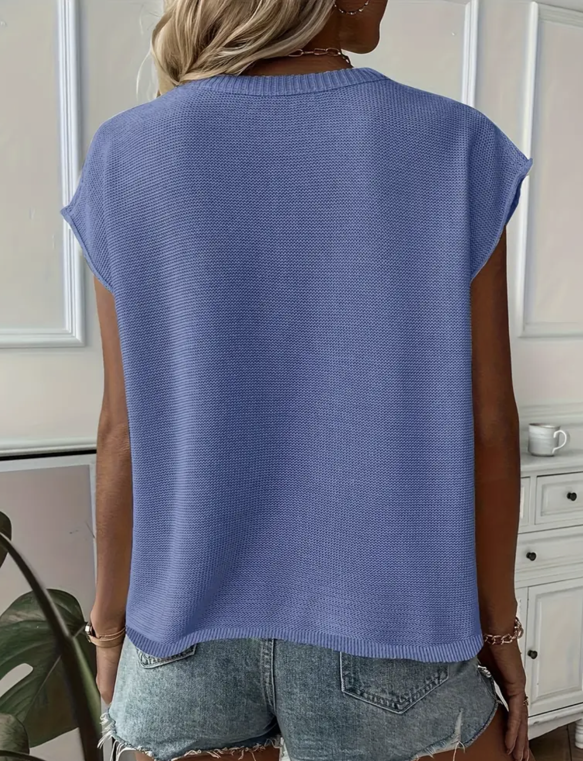 SHEER SWEATER VEST