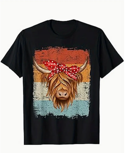 HIGHLAND COW KERCHIEF TEE