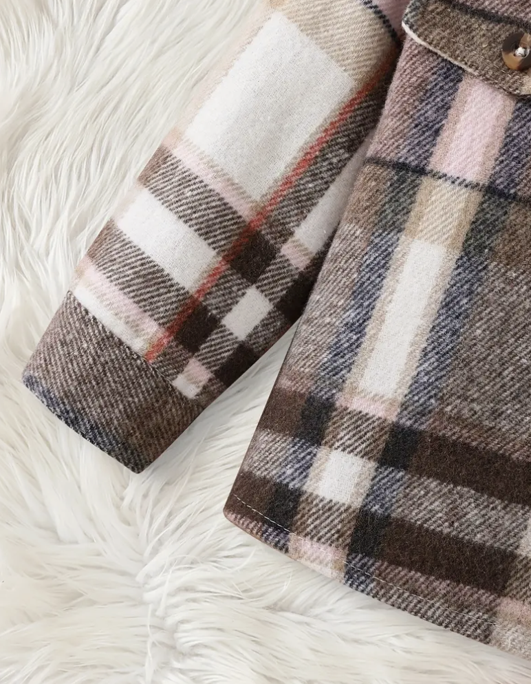 CHILDS PLAID SHACKET