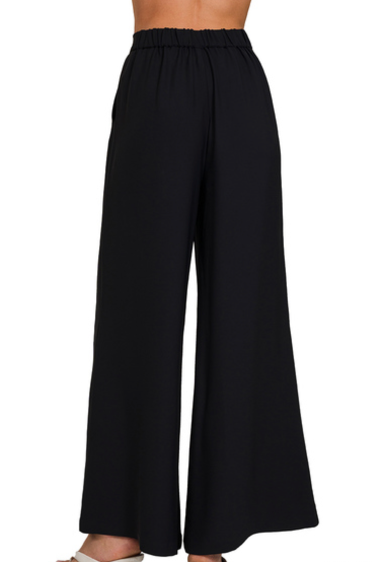 ELASTIC WAIST WIDE LEG
