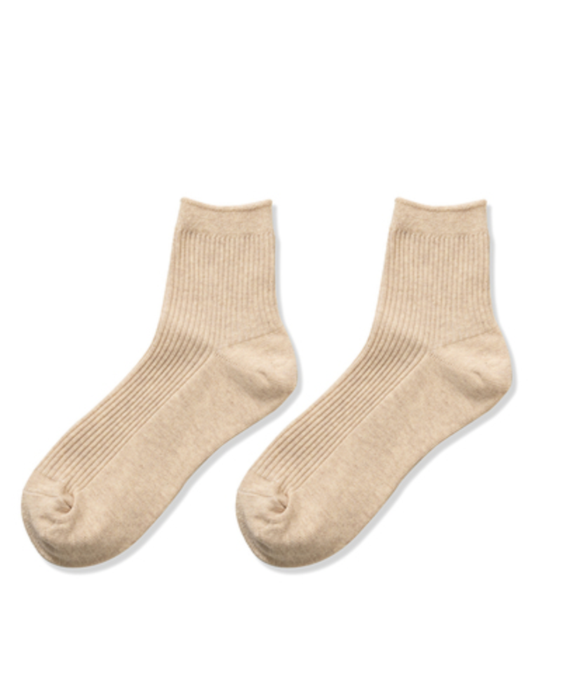 RIBBED CREW SOCKS