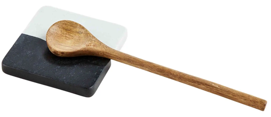 BLK/WHITE SPOON REST SET