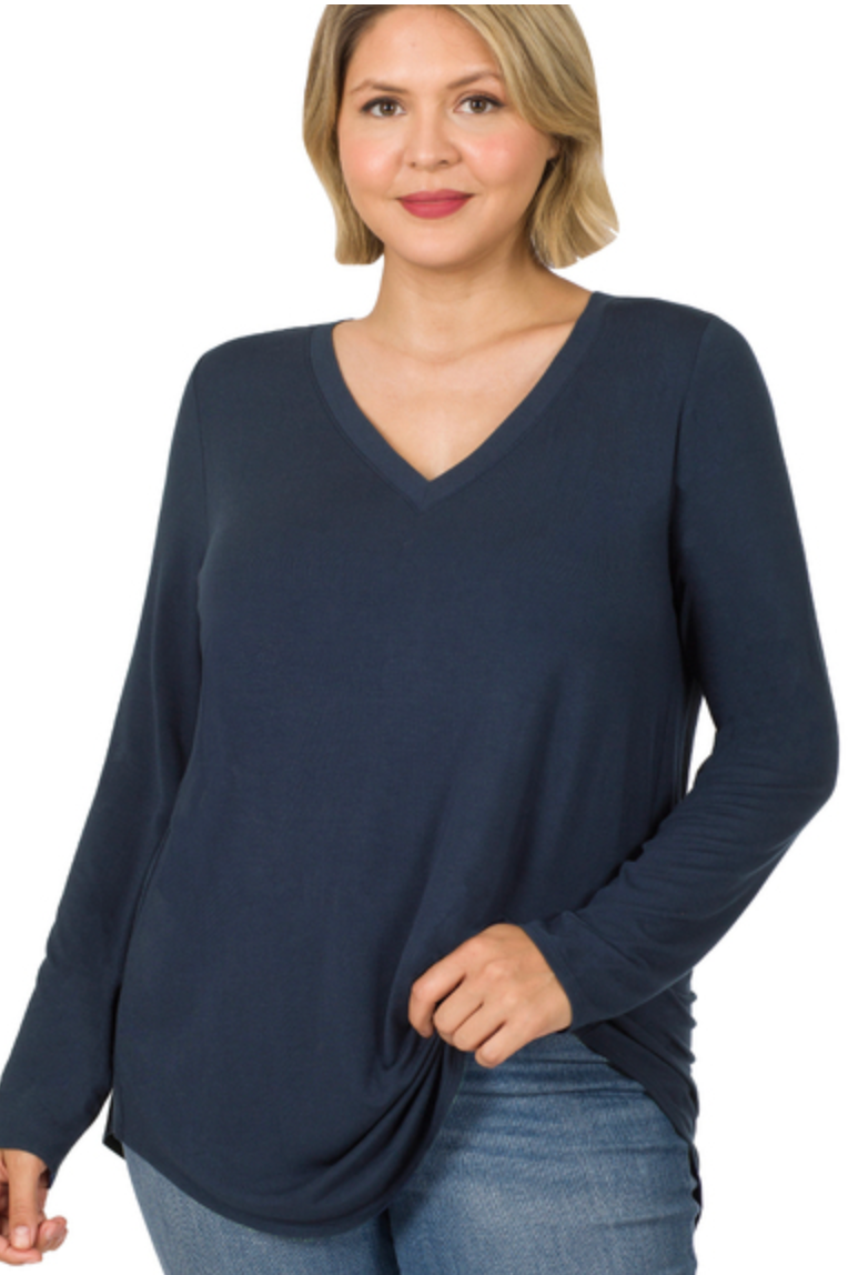 V-NK DOLPHIN HEM TOP
