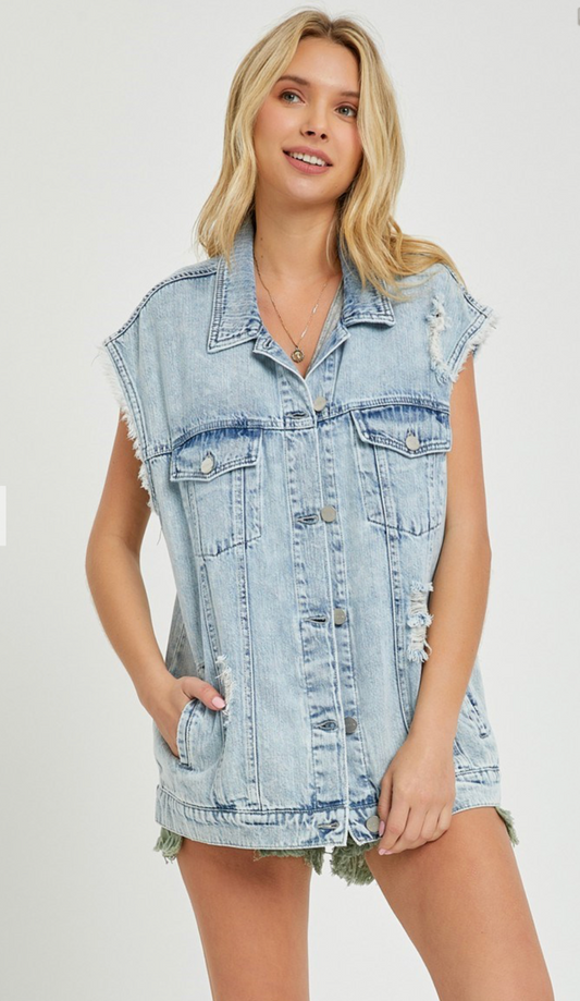 OVERSIZED DENIM VEST