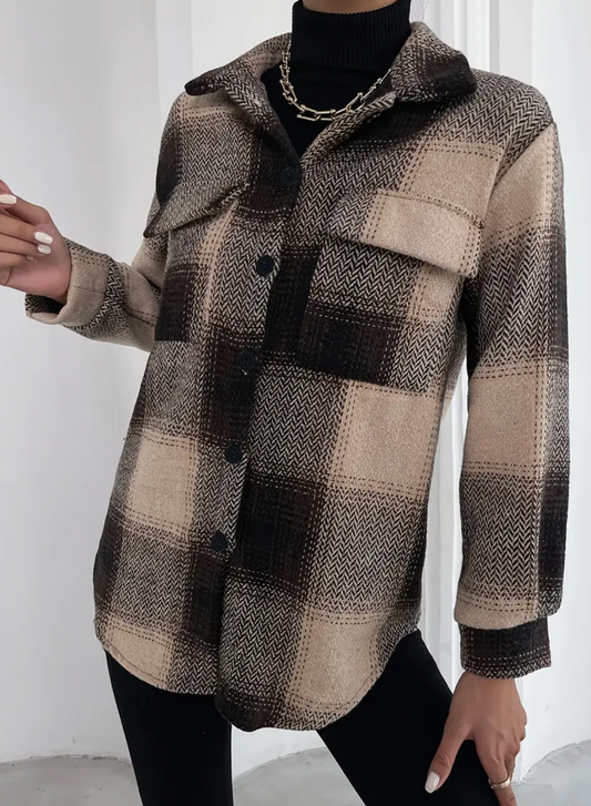 PLAID POCKET SHACKET