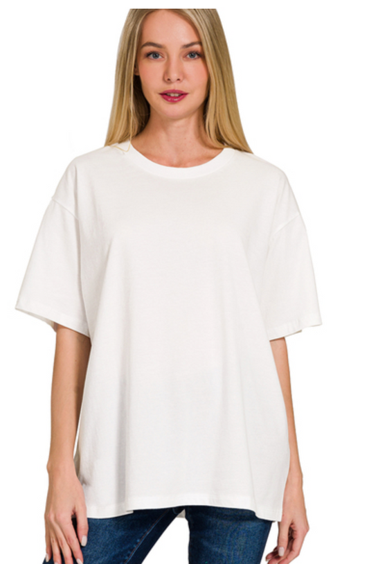 COTTON LOOSE S/SLV TEE