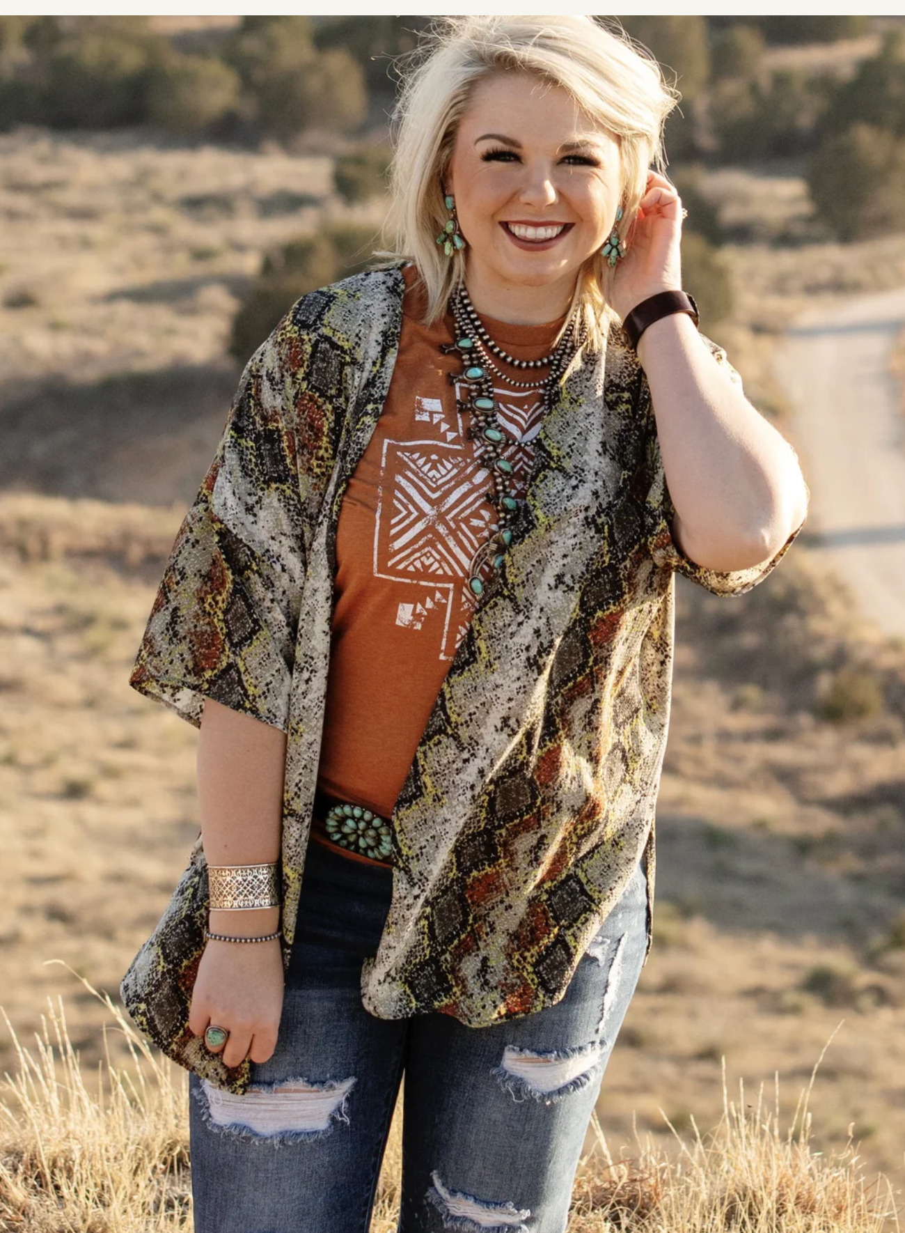 AZTEC CROSS TEE