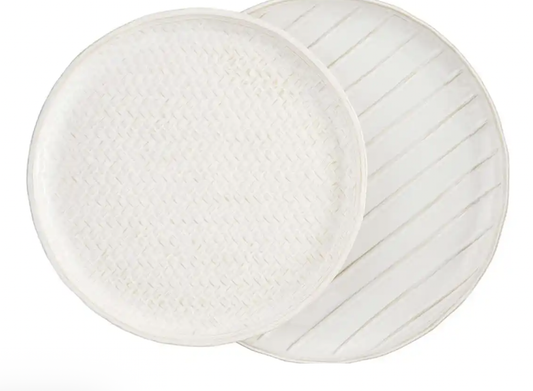 NESTED STONEWARE PLATTER SET