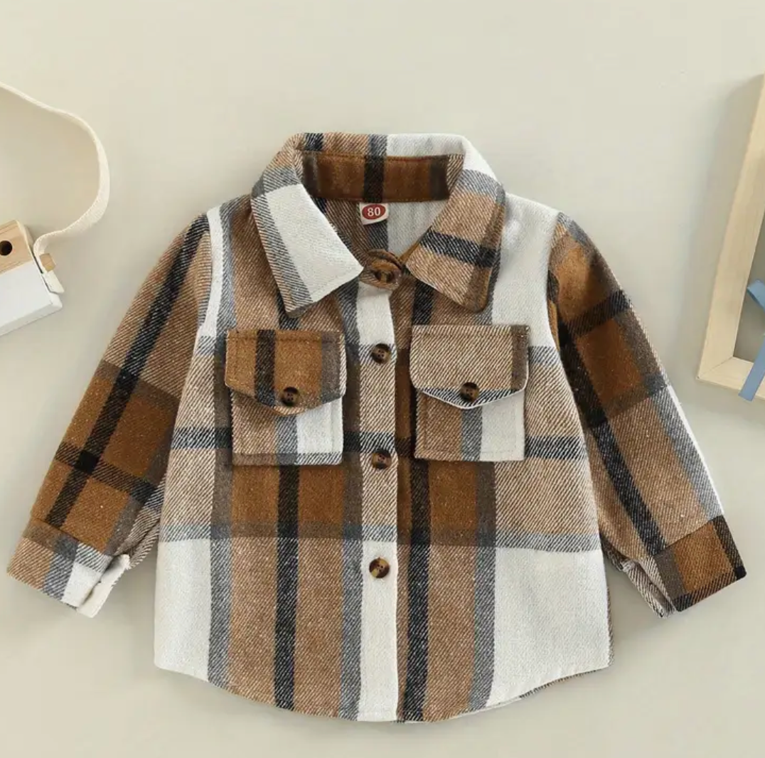 CHILDS PLAID SHACKET