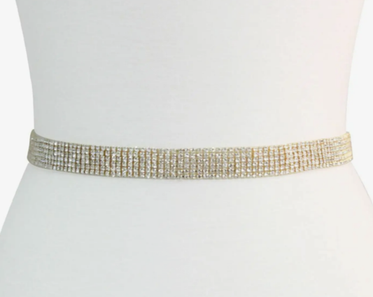 6LINE RHINESTONE BELT