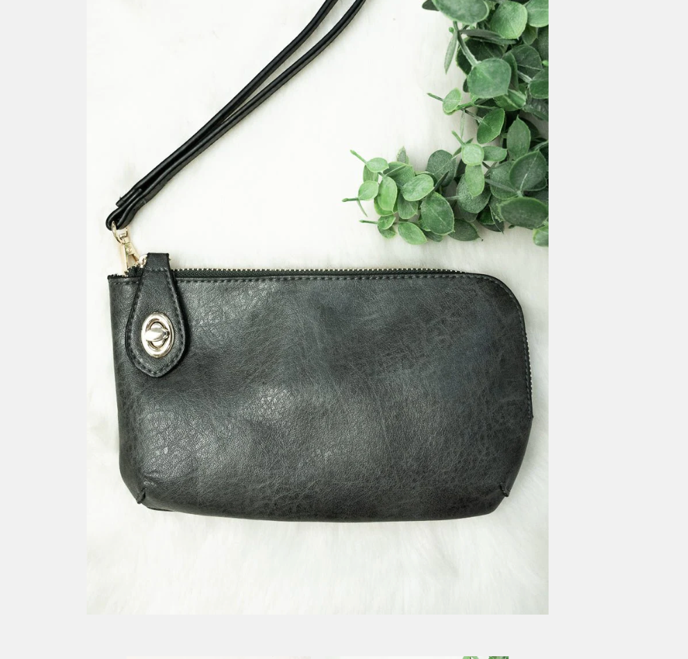 TWIST LOCK CROSSBODY CLUTCH WALLET
