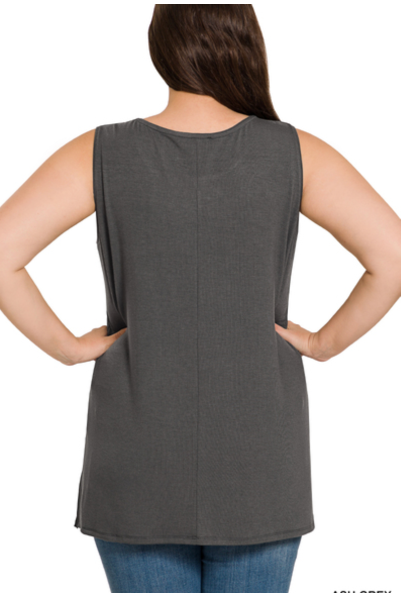 SLEEVELESS ROUND TOP