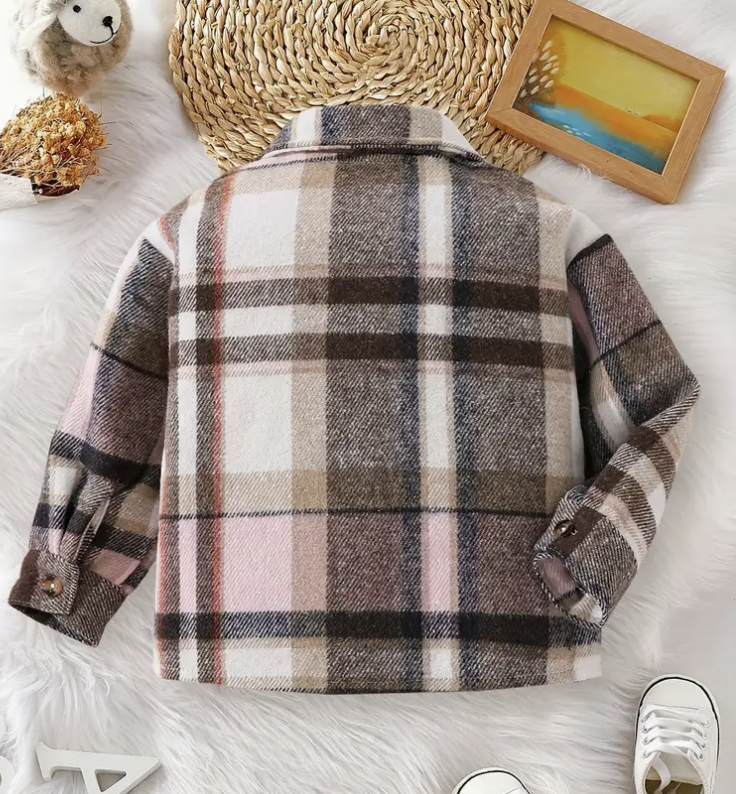 CHILDS PLAID SHACKET