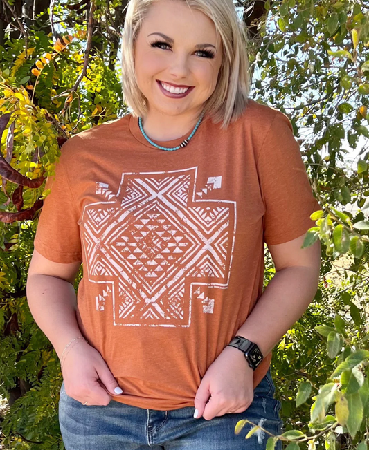AZTEC CROSS TEE