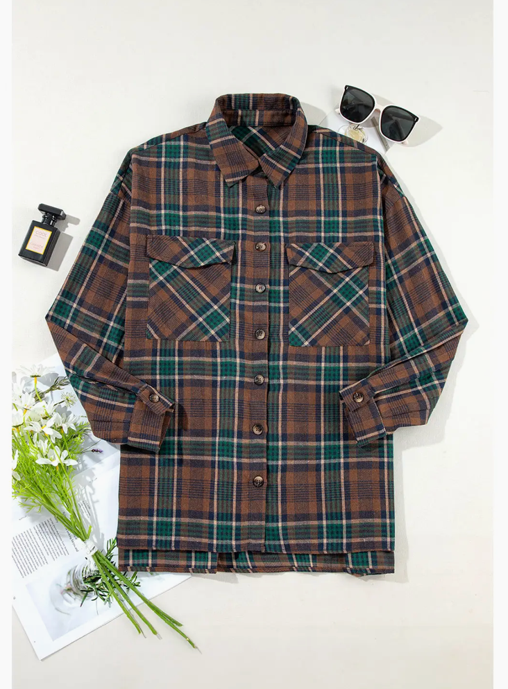 PLAID POCKET SHACKET