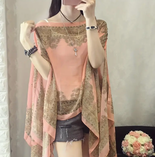 CHIFFON SHAWL PEARLS