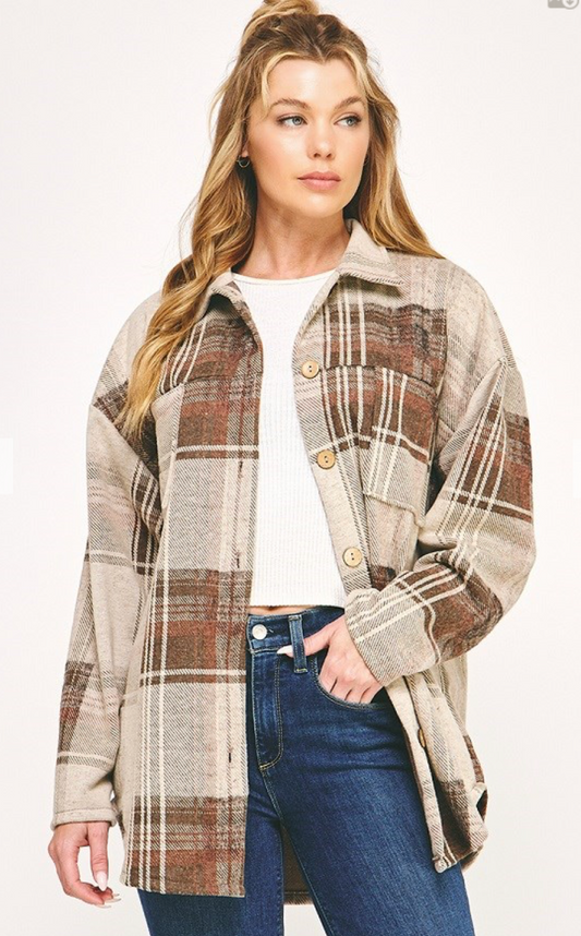 PLAID SHIRT SHACKET