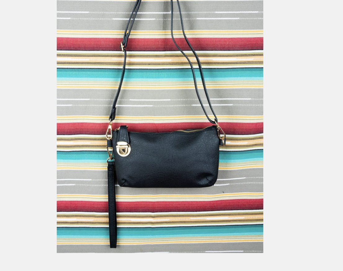 TWIST LOCK CROSSBODY CLUTCH WALLET