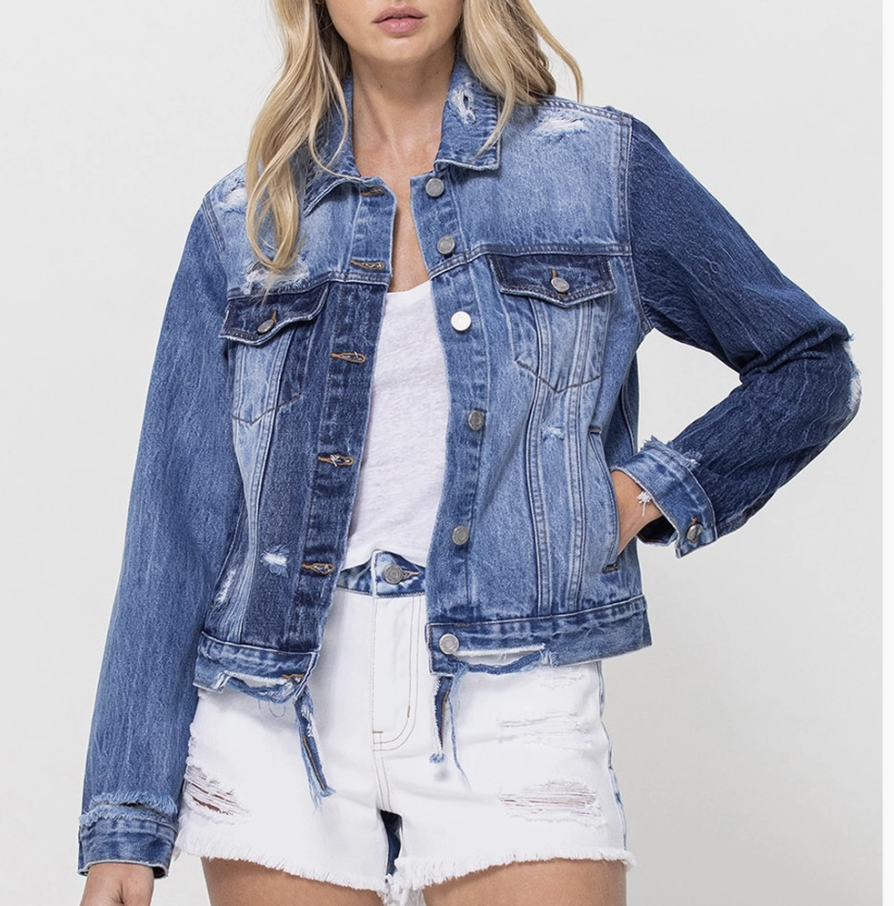 CROP DENIM JACKET